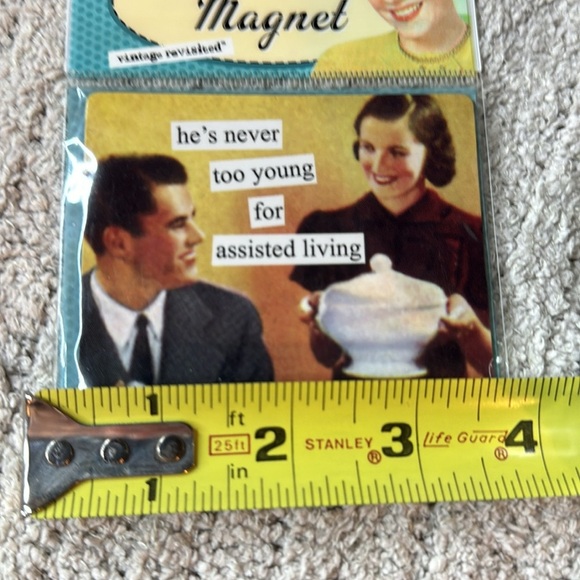Large Anne Taintor Magnet - “he’s never too young for assisted living” - Fun! - Picture 3 of 4